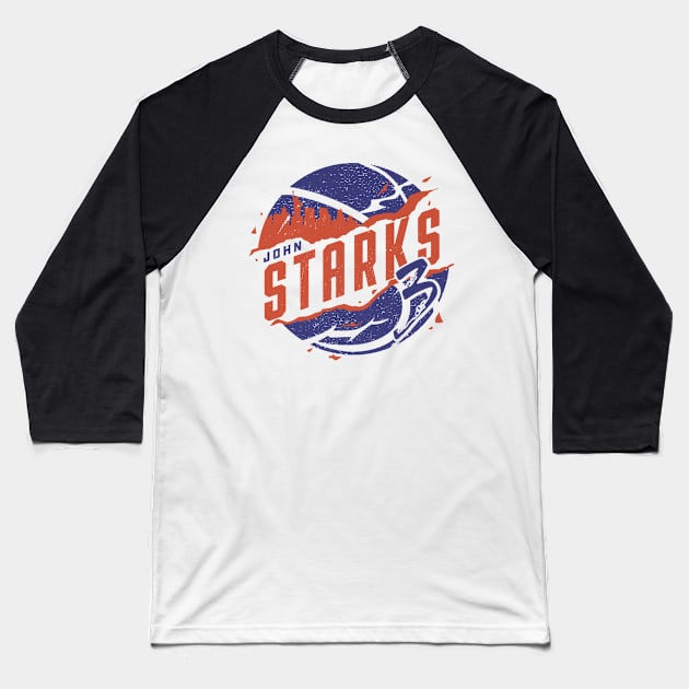 John Starks New York Skyball Baseball T-Shirt by TodosRigatSot